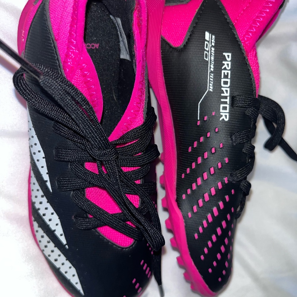 Adidas Predator .3 Turf Soccer - Black and Pink